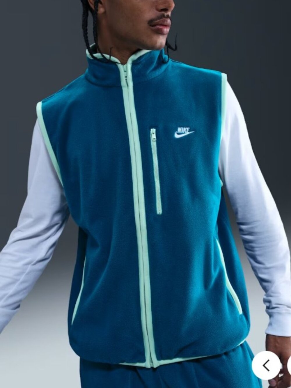 Nike Sportswear Club Winterized Vest Fleece HV1446-301 Green Abyss Size (L)